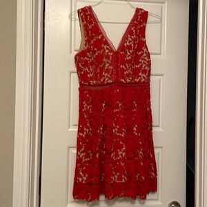 Francesca dress, brand Alya lace, nude slip size medium